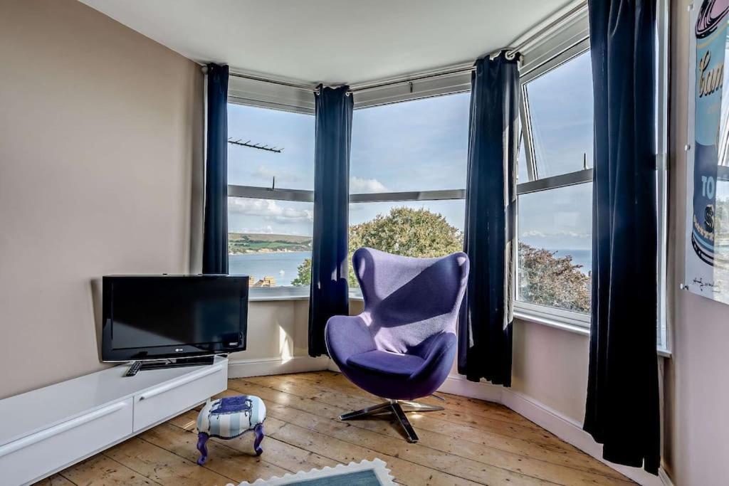 הוילה Dizzy Heights Swanage Sleeps 10 With Amazing Views מראה חיצוני תמונה